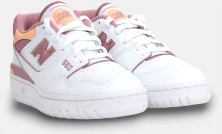New Balance Witte Sneakers Suede Regular Fit Multicolor Dames
