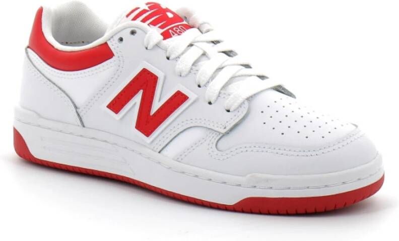 New Balance Witte Rode Bb480Ltr Sneakers Red Heren