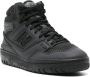New Balance Zwarte Leren High-Top Sneakers Black Heren - Thumbnail 4