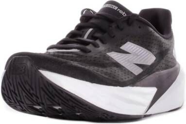 New Balance Zwarte Logo Sneakers Stof Rubber Details