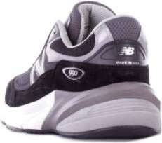 New Balance Zwarte Sneakers Suède Rubberen Zool Canvas Black Dames