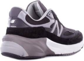 New Balance Zwarte Sneakers Suède Rubberen Zool Canvas Black Dames