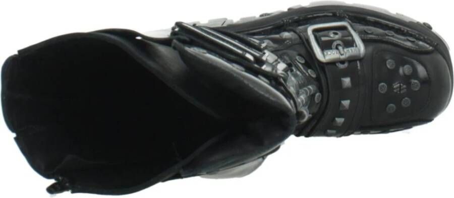 New Rock Metallic High Lace-up Boots
