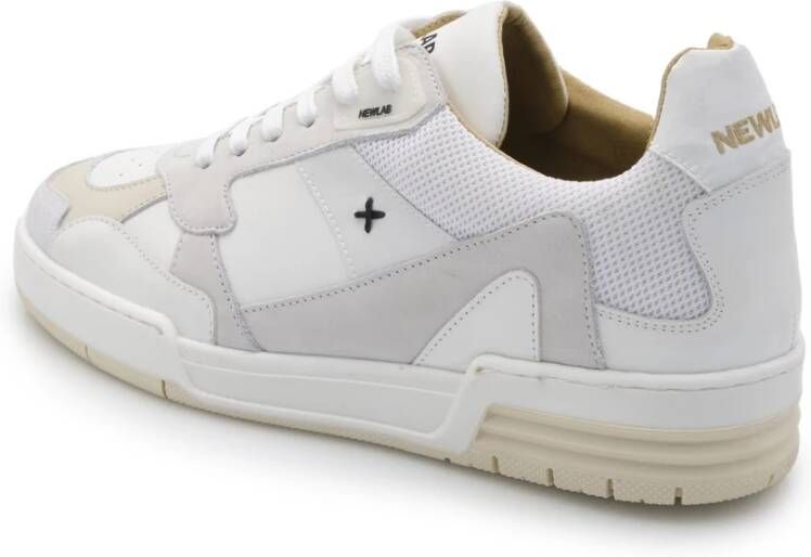 Newlab Witte Leren Sneaker oor Heren White Heren