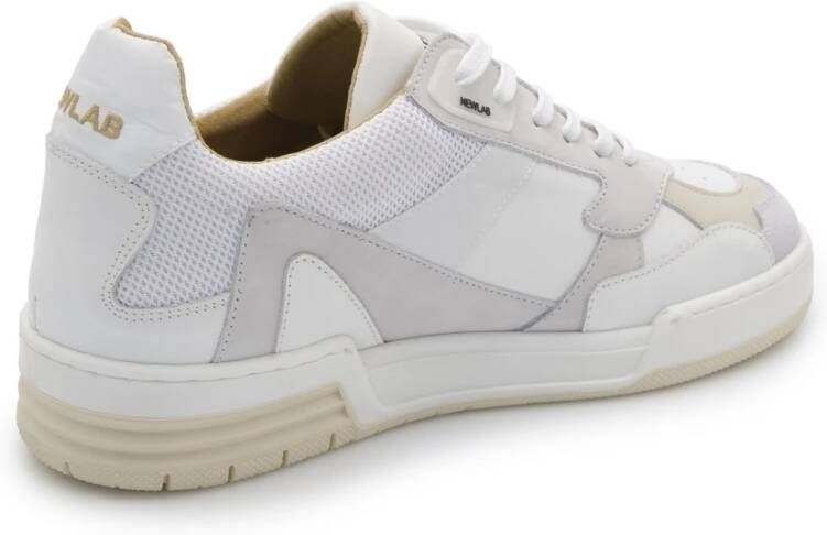 Newlab Witte Leren Sneaker oor Heren White Heren