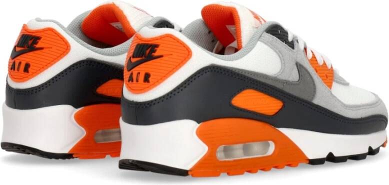 Nike Air Max 90 Lage Schoen Wit Grijs Oranje Multicolor Heren