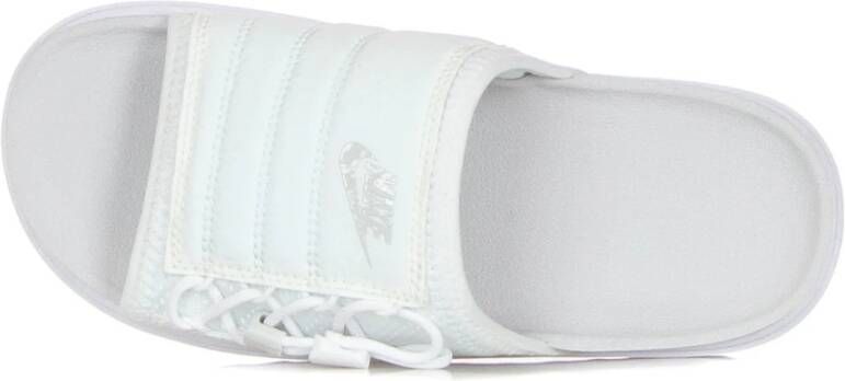 Nike Asuna Slide Pantoffels in Dust Wit White Dames