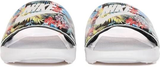 Nike Bedrukte Slide Slippers Zwart Wit Multicolor Dames