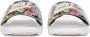Nike Bedrukte Slide Slippers Zwart Wit Multicolor Dames - Thumbnail 4