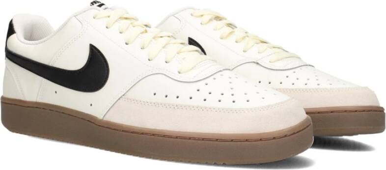 Nike Beige Lage Top Sneakers Court Vision White Heren