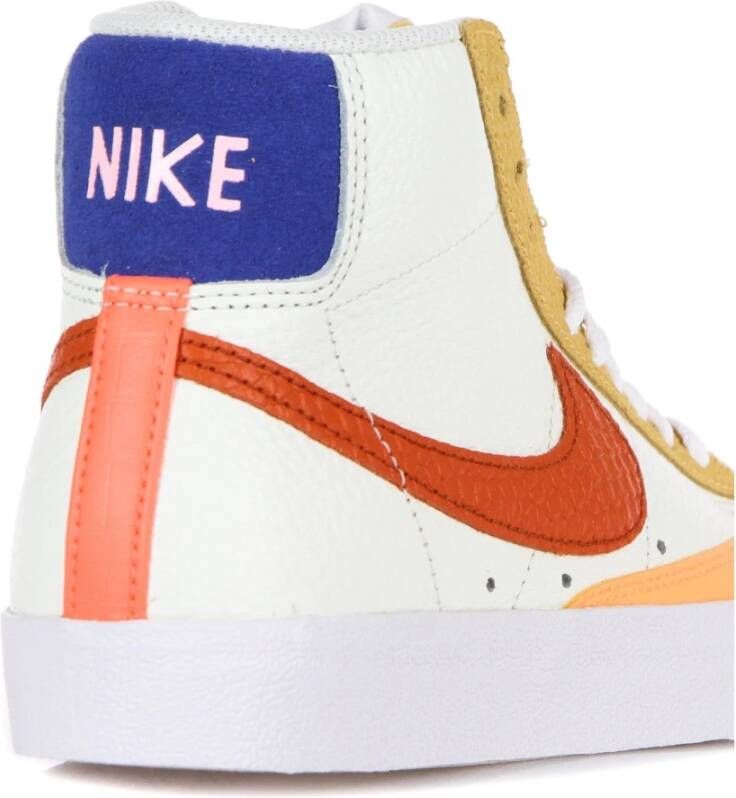 Nike Blazer Mid 77 Hoge Sneaker Oranje Wit Multicolor Dames