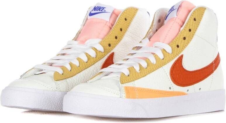 Nike Blazer Mid 77 Hoge Sneaker Oranje Wit Multicolor Dames