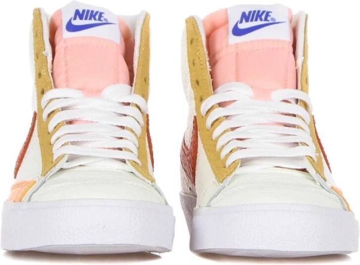 Nike Blazer Mid 77 Hoge Sneaker Oranje Wit Multicolor Dames