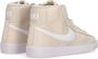 Nike Bruin Leren Hoge Sneaker Beige Dames - Thumbnail 4