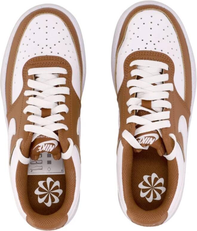 Nike Court Vision Low Sneaker Nature Tan White Brown Heren