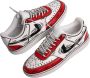 Nike Custom Court Vision Lo Rood Zwart Wit Multicolor Heren - Thumbnail 4