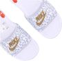 Nike Dierenprint Slide Slippers Wit Goud Grijs White Dames - Thumbnail 14