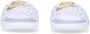 Nike Dierenprint Slide Slippers Wit Goud Grijs White Dames - Thumbnail 18
