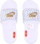 Nike Dierenprint Slide Slippers Wit Goud Grijs White Dames - Thumbnail 21