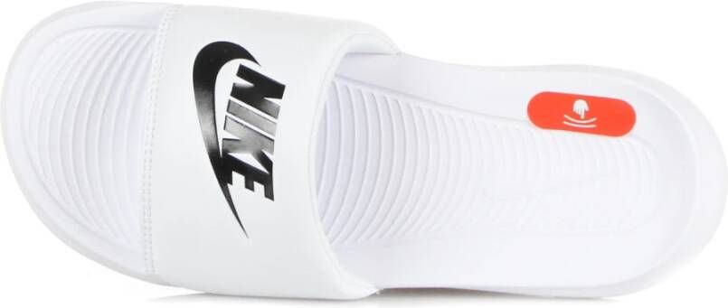 Nike Flexibele Slide Slippers Wit Zwart Wit White Dames