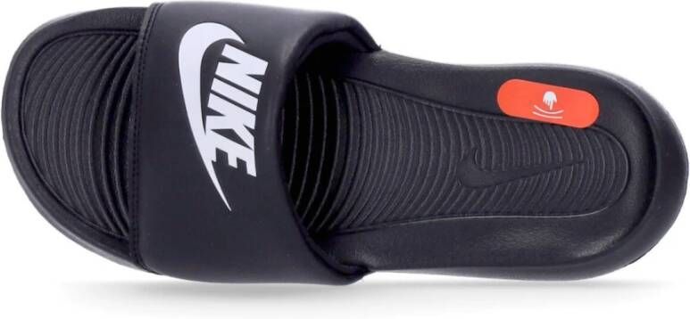 Nike Flexibele Slide Slippers Zwart Wit Black Dames