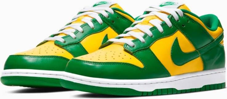 Nike Groen en Geel Dunk Low Sneakers Multicolor Heren