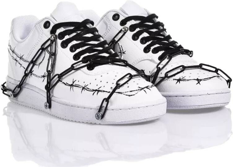 Nike Handgemaakte Witte Sneakers Aangepaste Schoenen White Heren