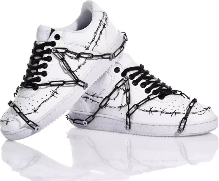 Nike Handgemaakte Witte Sneakers Aangepaste Schoenen White Heren