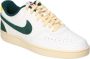 Nike Court Vision Low Sneakers Wit Donkergroen Beige - Thumbnail 6