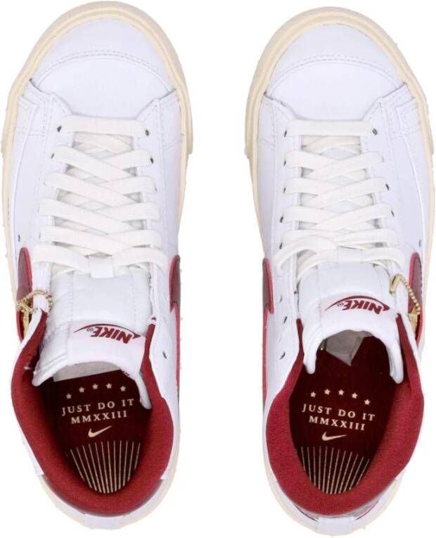 Nike Hoge Basketbalsneaker voor Dames Wit Rood Goud White Dames