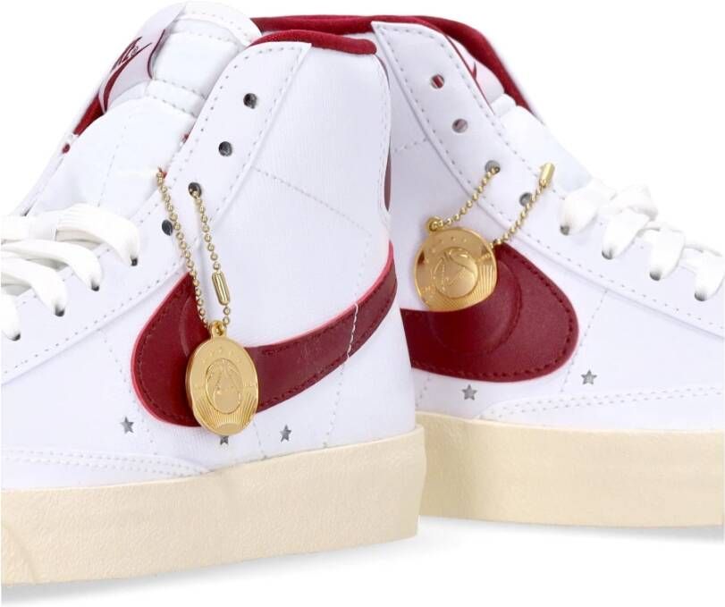 Nike Hoge Basketbalsneaker voor Dames Wit Rood Goud White Dames