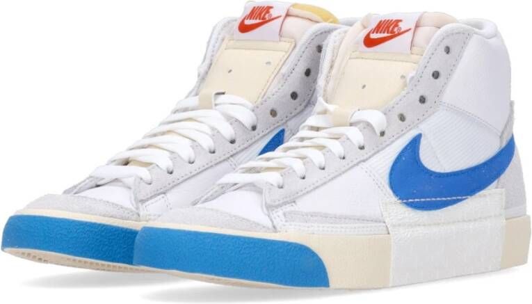 Nike Hoge Club Sneaker Wit Blauw Strand White Heren