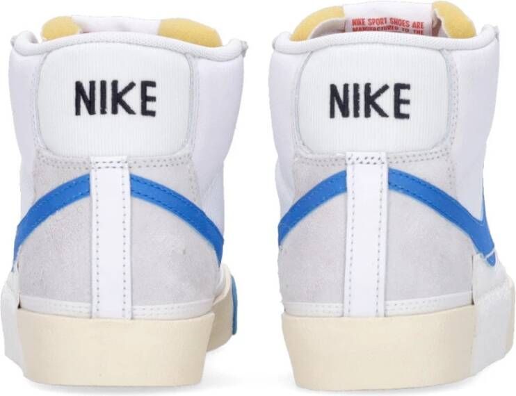 Nike Hoge Club Sneaker Wit Blauw Strand White Heren