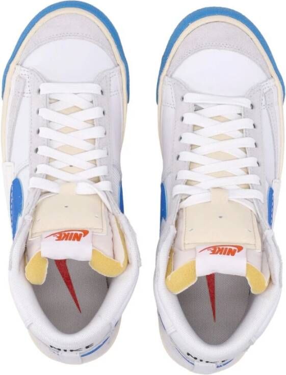 Nike Hoge Club Sneaker Wit Blauw Strand White Heren