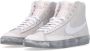 Nike Hoge Sneaker Wit Groen Gebarsten Leer White Heren - Thumbnail 4