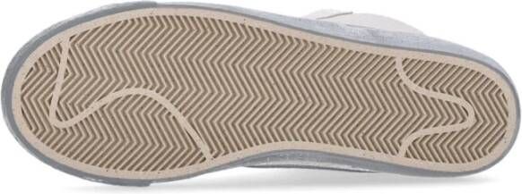 Nike Hoge Sneaker Wit Groen Gebarsten Leer White Heren