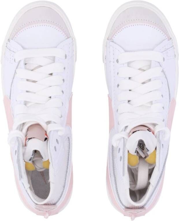 Nike Hoge Sneakers Wit Roze Jumbo White Dames