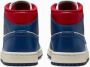 Nike Jordan 1 Mid Leren Sneakers Blue Heren - Thumbnail 2