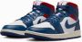 Nike Jordan 1 Mid Leren Sneakers Blue Heren - Thumbnail 3