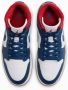 Nike Jordan 1 Mid Leren Sneakers Blue Heren - Thumbnail 4