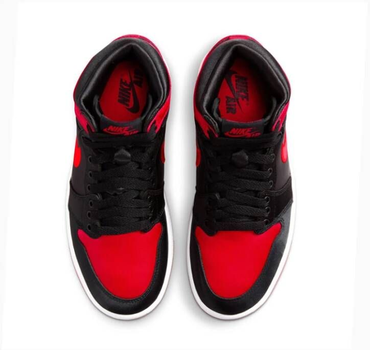 Nike Jordan 1 Retro High Satin Sneakers Red Heren