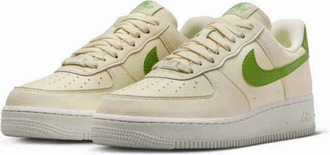 Nike Kokosmelk Leren Air Force Sneakers White Dames