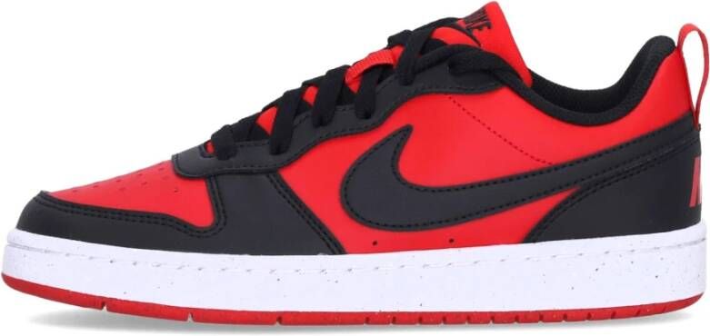 Nike Lage Court Borough Recraft Sneaker Rood Zwart Wit Red Dames