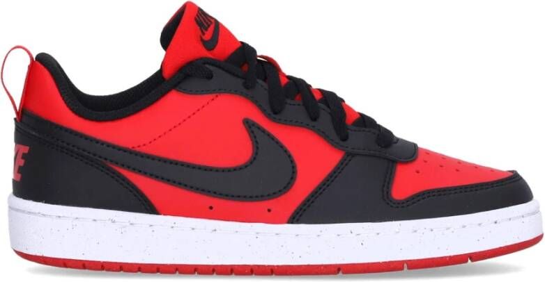 Nike Lage Court Borough Recraft Sneaker Rood Zwart Wit Red Dames