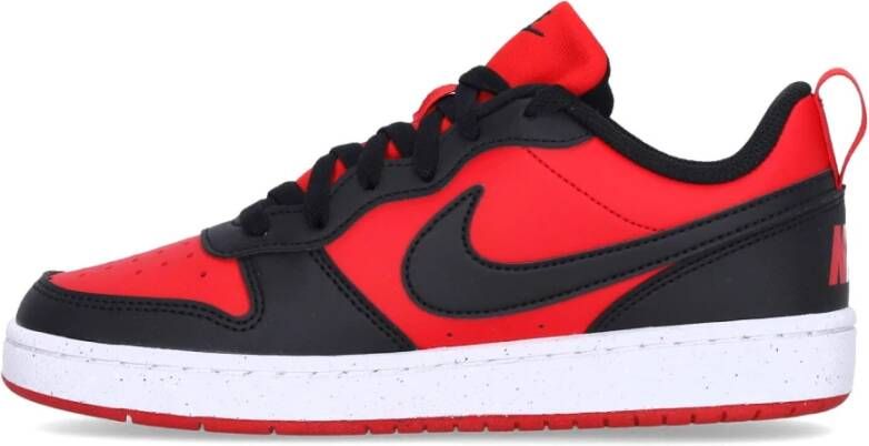 Nike Lage Court Borough Recraft Sneaker Rood Zwart Wit Red Dames