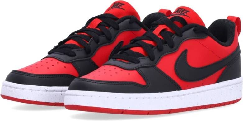 Nike Lage Court Borough Recraft Sneaker Rood Zwart Wit Red Dames