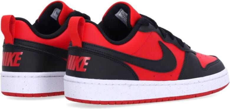 Nike Lage Court Borough Recraft Sneaker Rood Zwart Wit Red Dames
