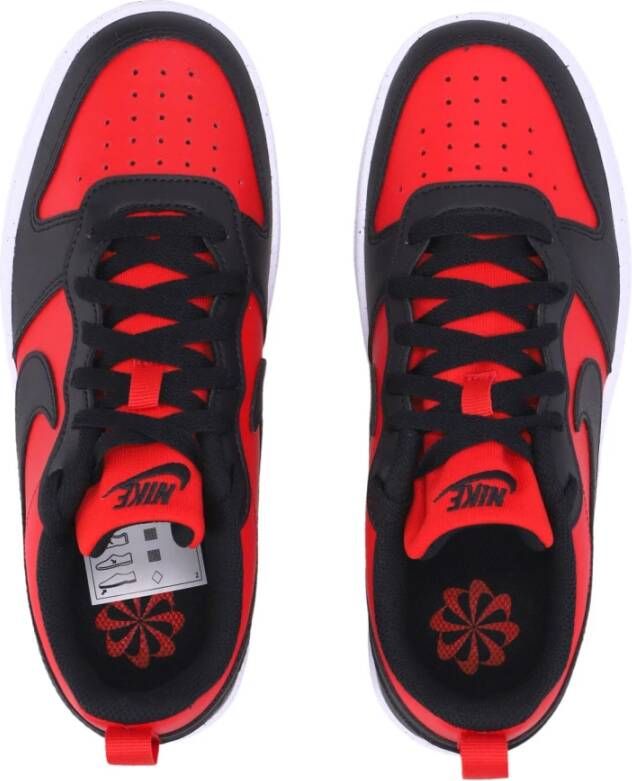Nike Lage Court Borough Recraft Sneaker Rood Zwart Wit Red Dames