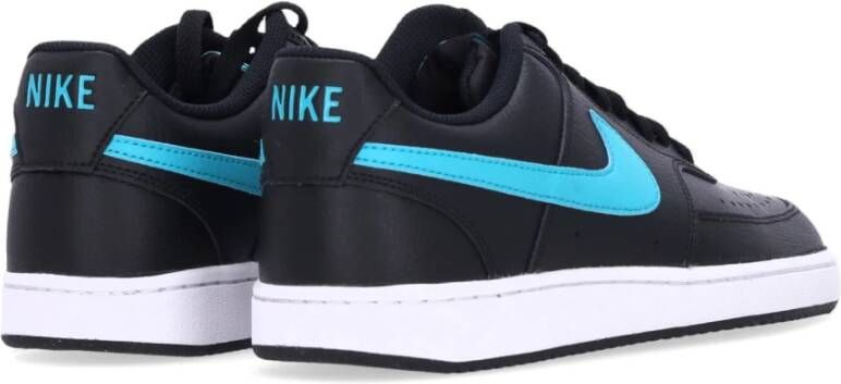 Nike Lage Court Vision Sneaker Zwart Wit Black Heren