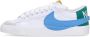 Nike Lage Schoen Blazer Jumbo Wit Blauw White Dames - Thumbnail 3